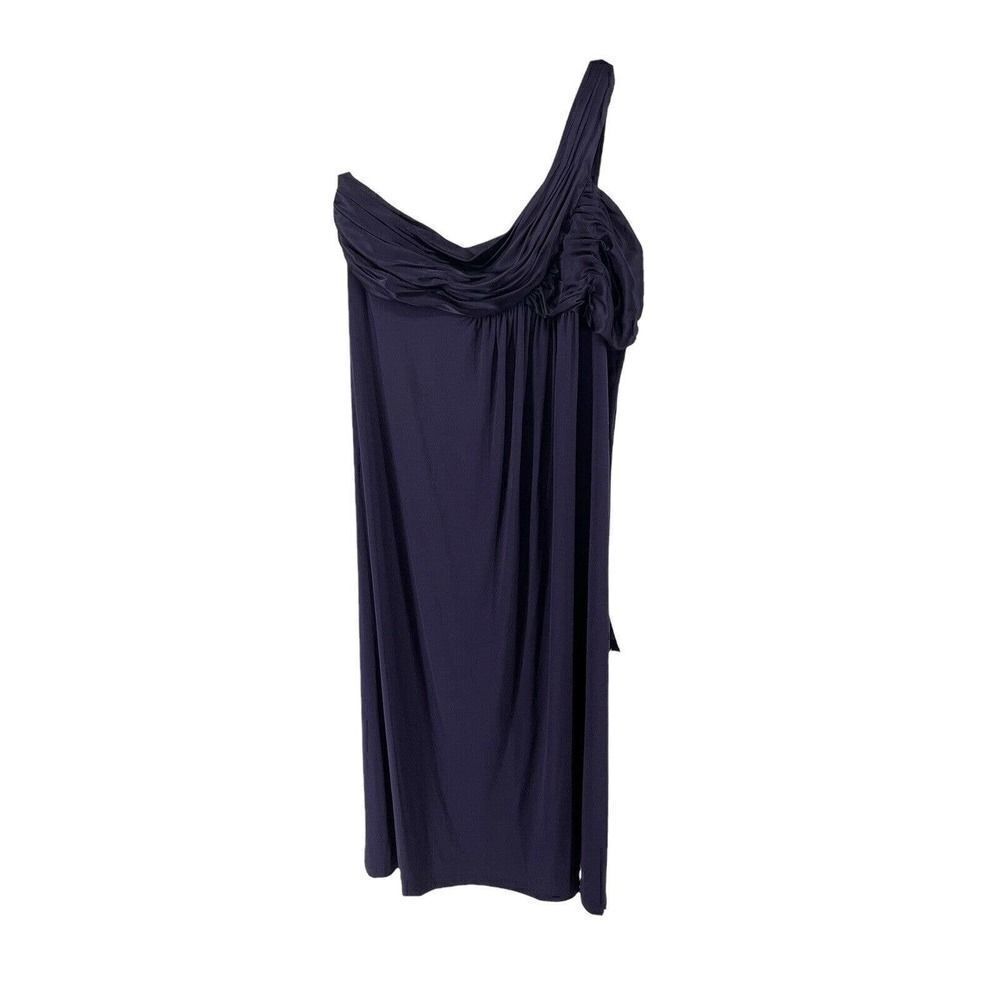 Davids Bridal Bridesmaid Dress Eggplant Purple One Shoulder Maxi Womens Size 26